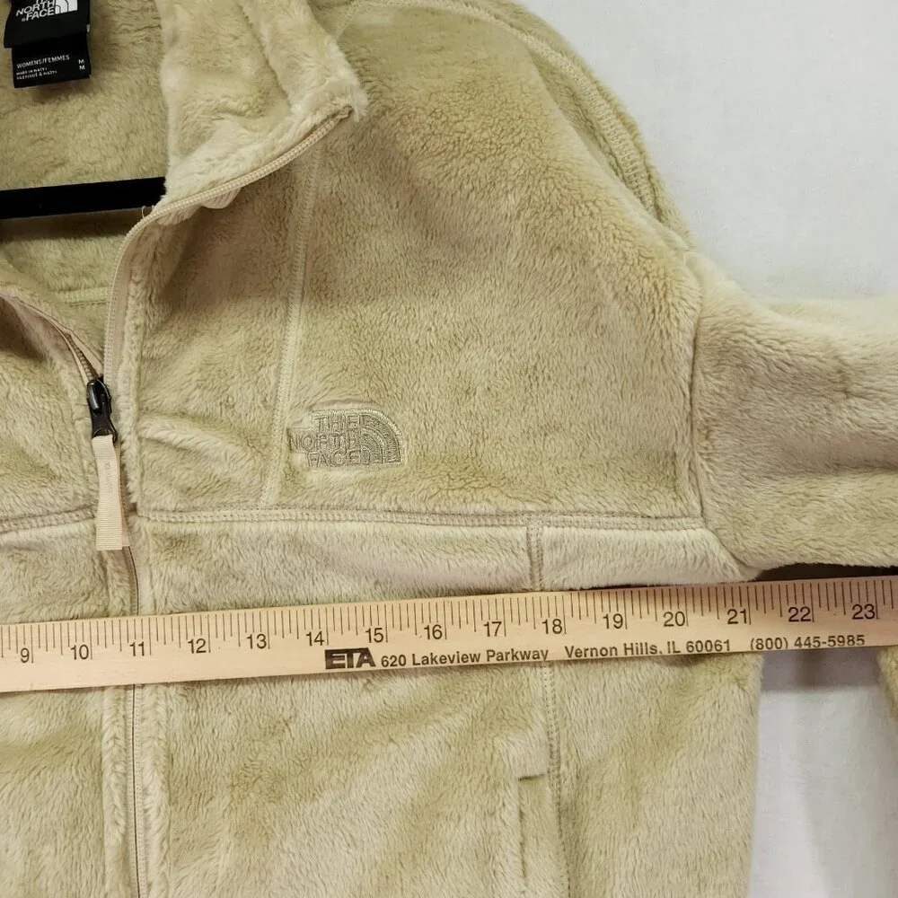 The North Face Osito Lux Jacket Women's Medium Beige Long Sleeve Full Zip - Picture 6 of 15